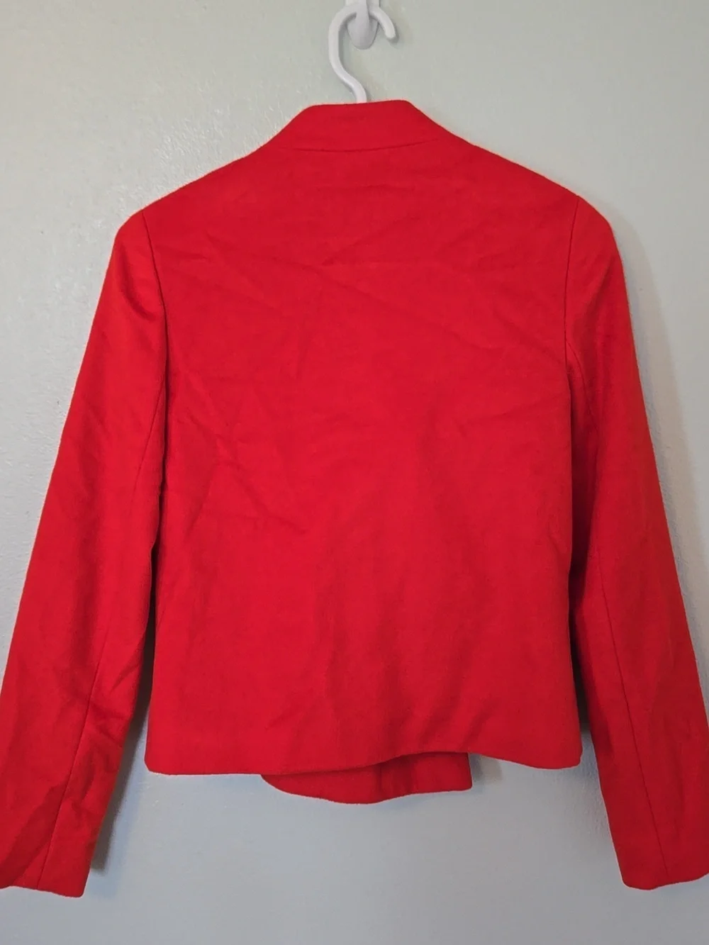 TORY BURCH | Lightweight Red Orange Wool Double Breasted Jacket Peacoat Size 2